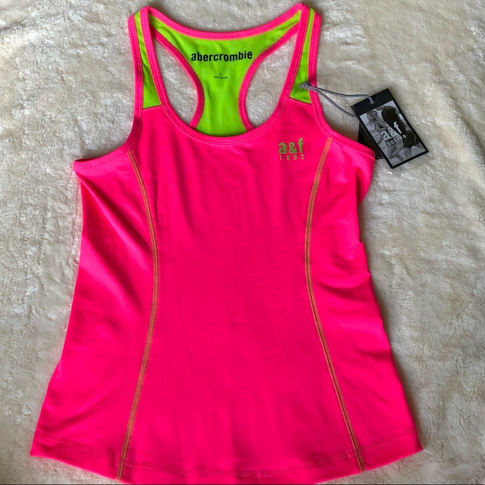 A&F Kids Active racerback neon tank